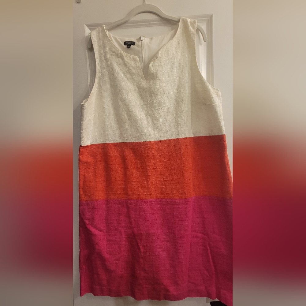 Talbots Cream Textured Dress